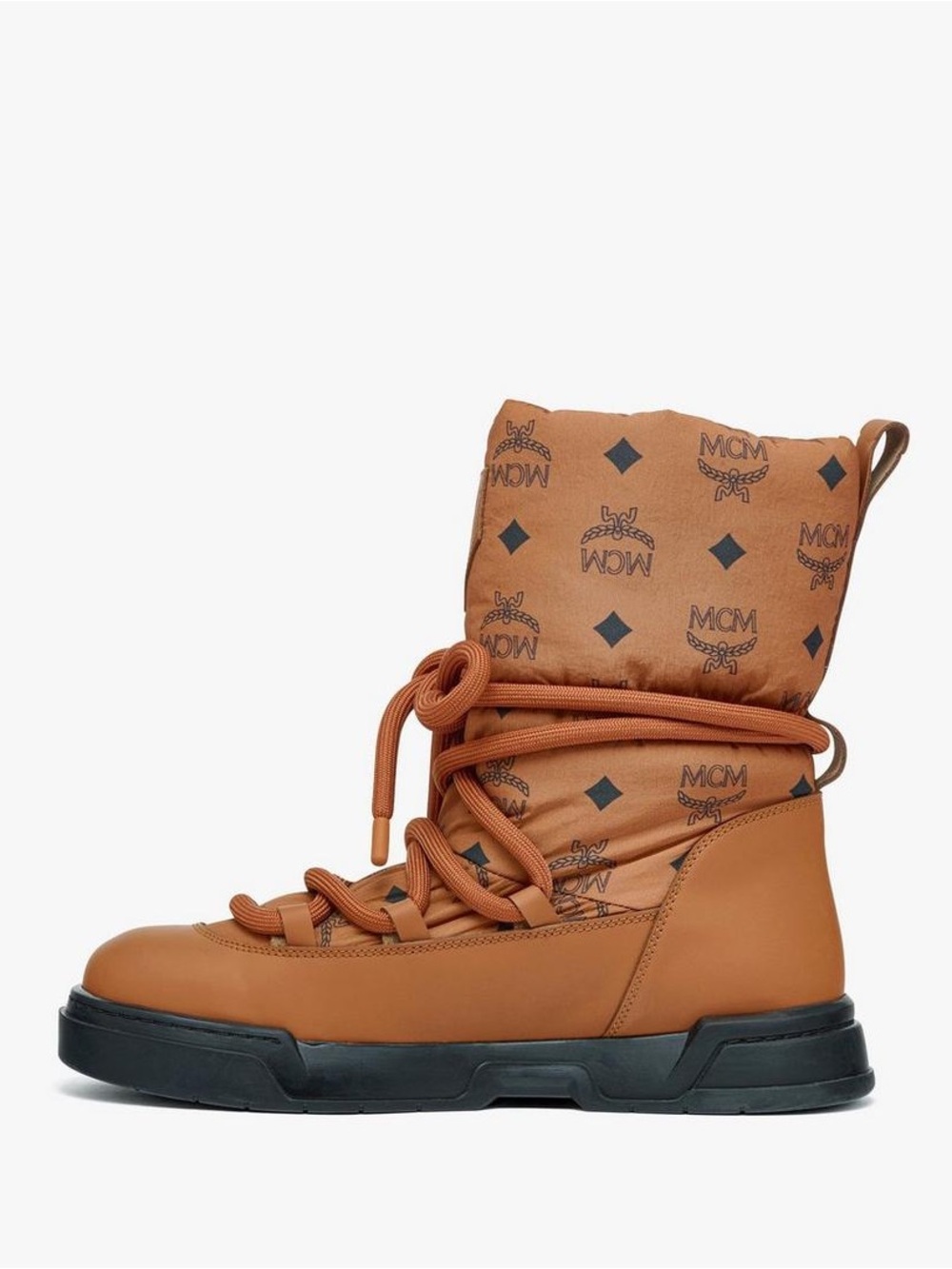 MCM Skyward Ankle Boots In Padded Monogram Nylon - Picture 8 of 9